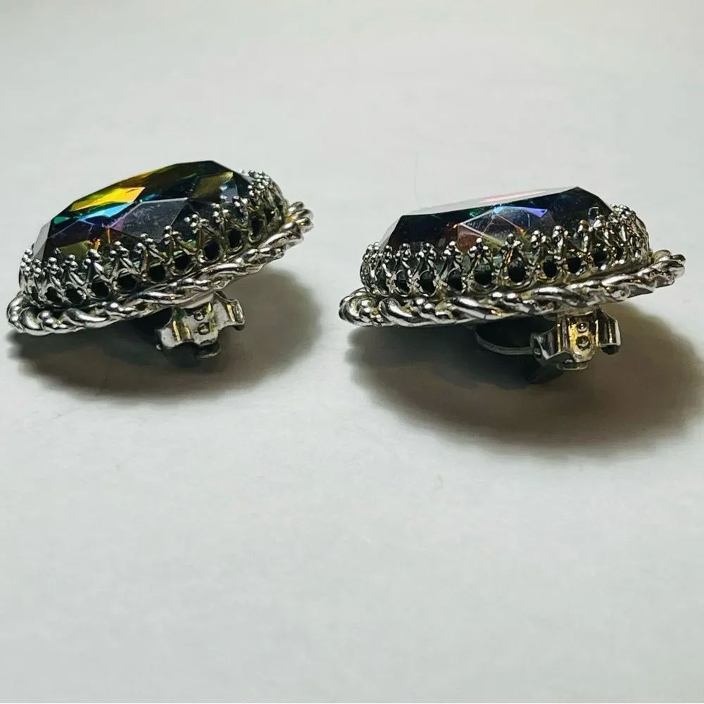 Vintage 1950’s Elsa Schiaparelli Faux Watermelon Tourmaline Clip Earring… - Picture 10 of 17